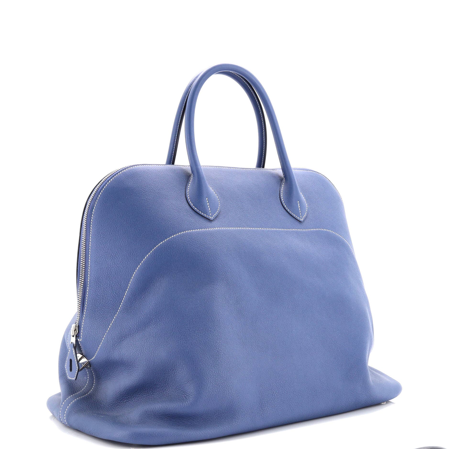 Pre-Owned Hermes Bolide Relax Bag Evercolor 45, Alternate, color, Bleu Brighton