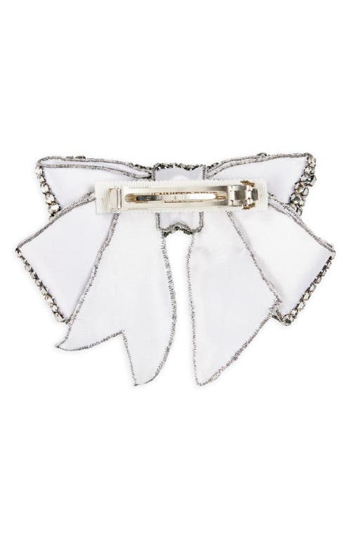 Jennifer Behr Belle Bow Crystal-embellished Barrette In Crystal