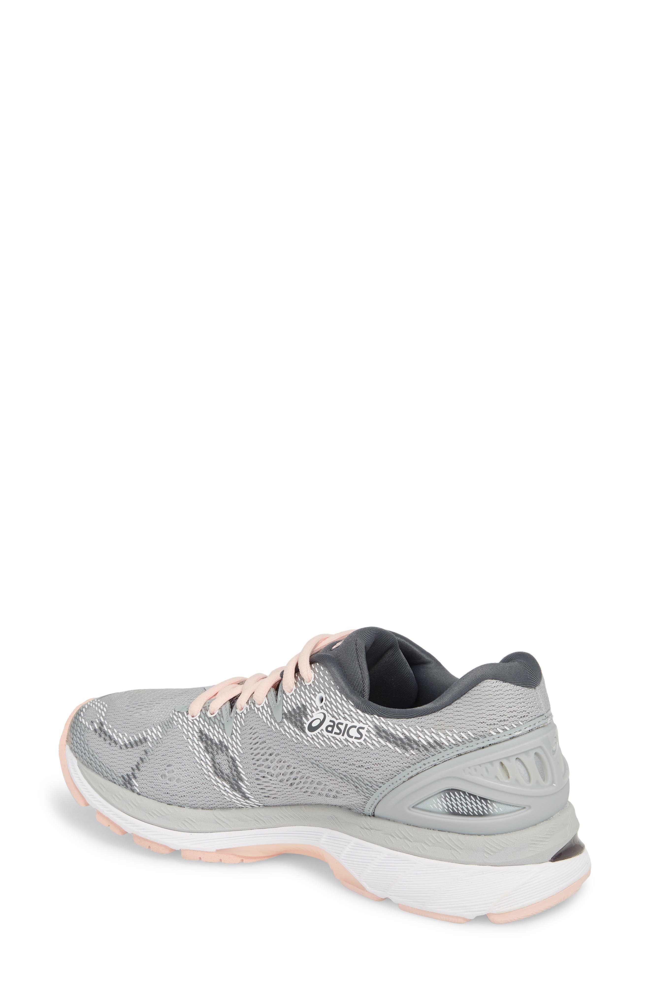GEL®-Nimbus 20 Running Shoe, Alternate, color, MID GREY/ SEASHELL PINK