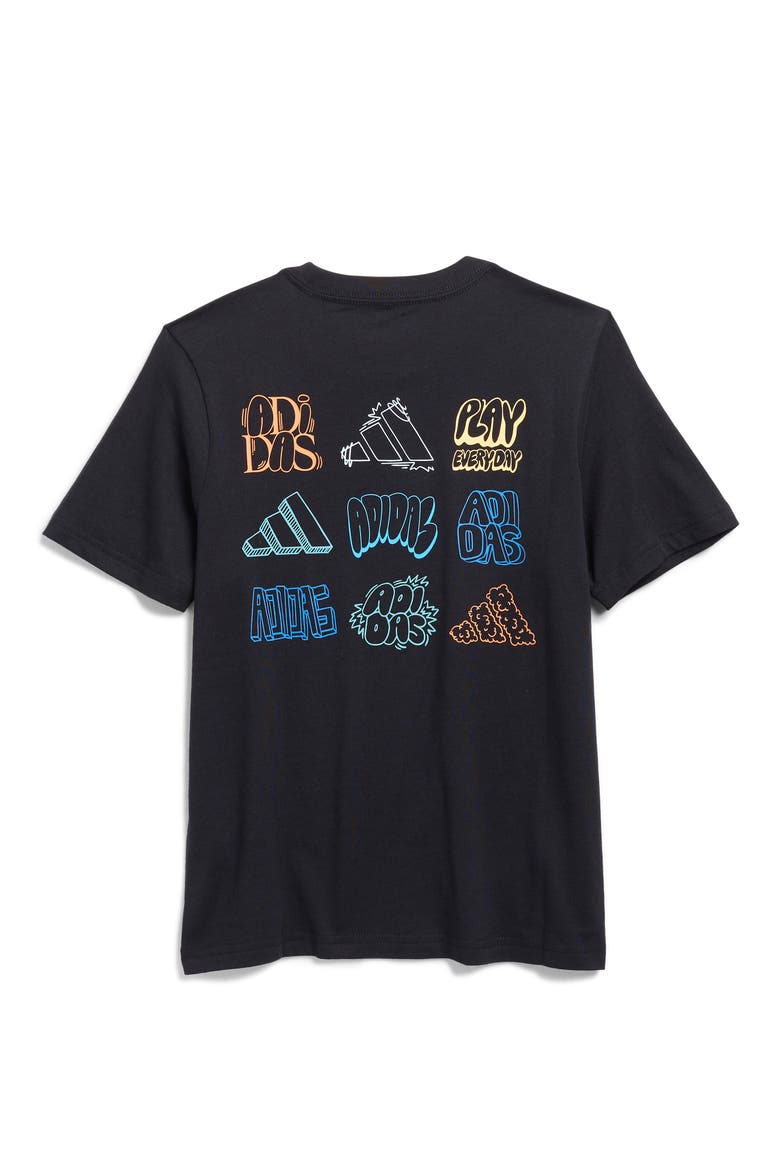 Kids' Graffiti Logo Graphic T-Shirt, Alternate, color, BLACK