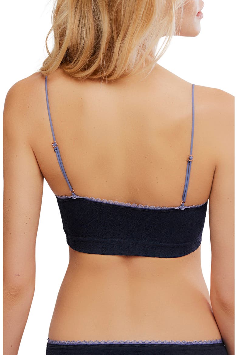 Intimately FP Sweet Point Seamless Longline Bralette, Alternate, color, BLACK COMBO