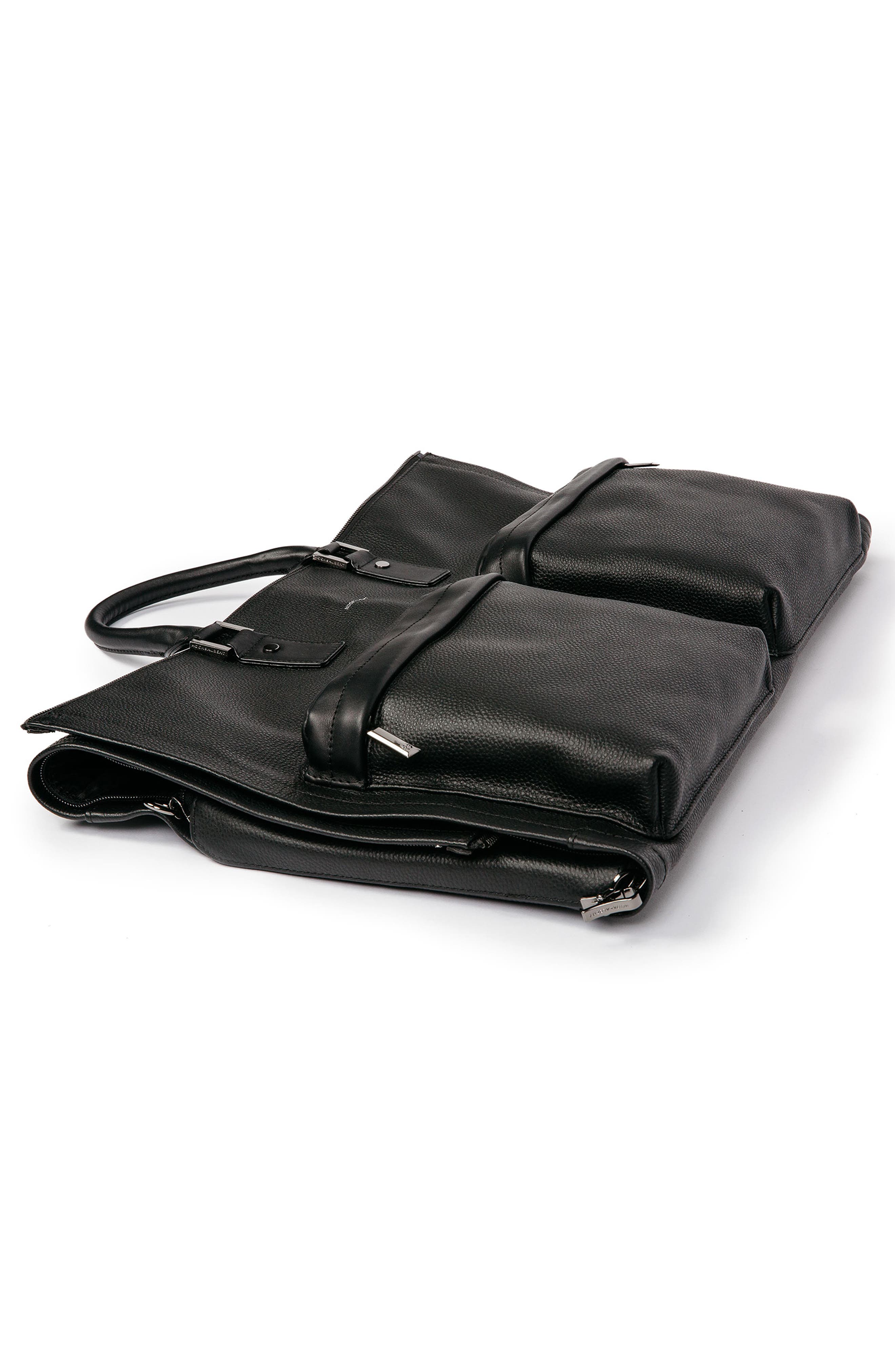 hook + ALBERT Leather Garment Bag, Alternate, color, 