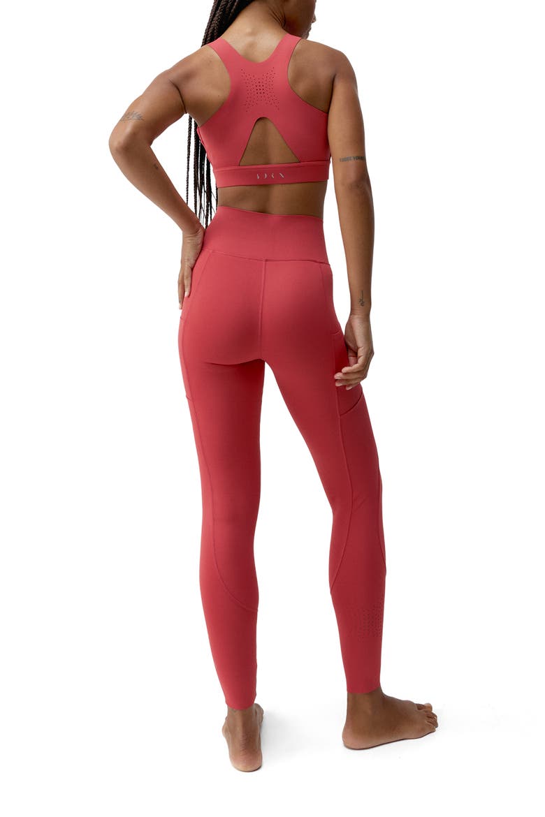 Denise High Support Performance Sport Top, Alternate, color, Goji