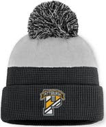 FANATICS Men's Fanatics Black/Gray Pittsburgh Penguins Authentic Pro Home Ice Cuffed Knit Hat with Pom