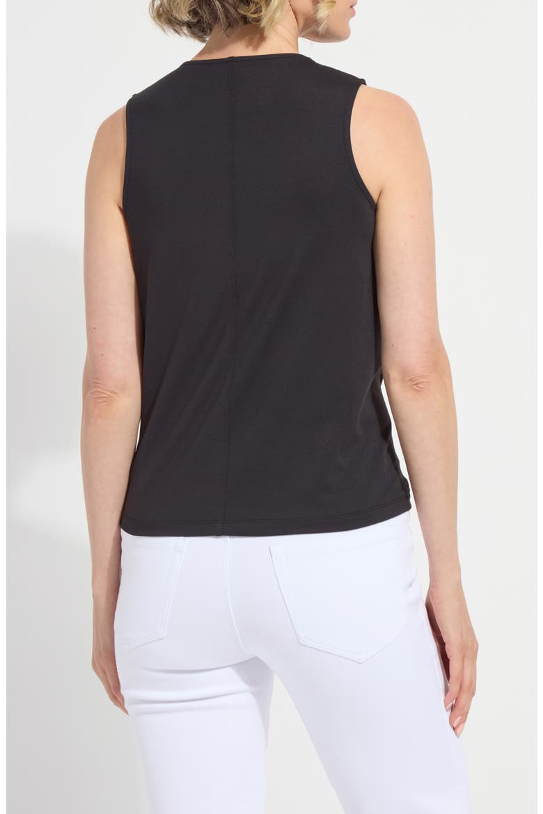 Inaya Double Crossover Top, Alternate, color, BLACK