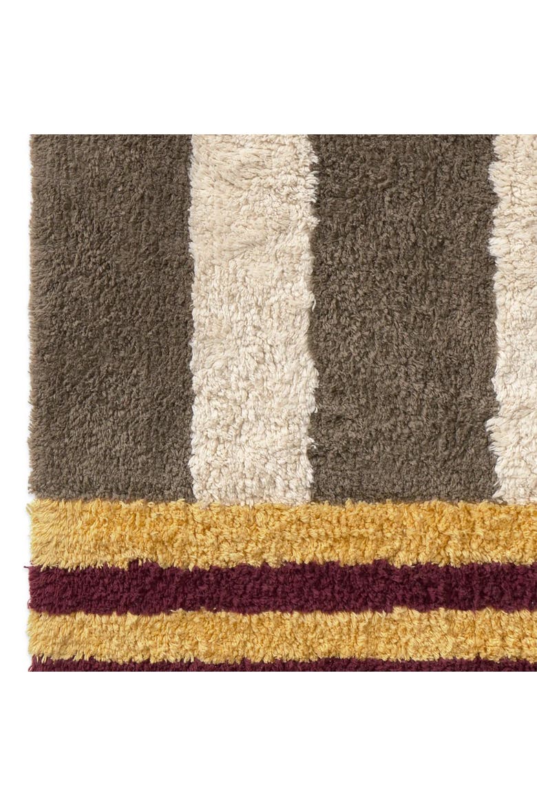 Washable Rug Color On Indigo Blue, Alternate, color, Blue, Burgundy, Brown, Natural