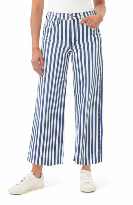 Kensie High Waist Raw Hem Wide Leg Jeans