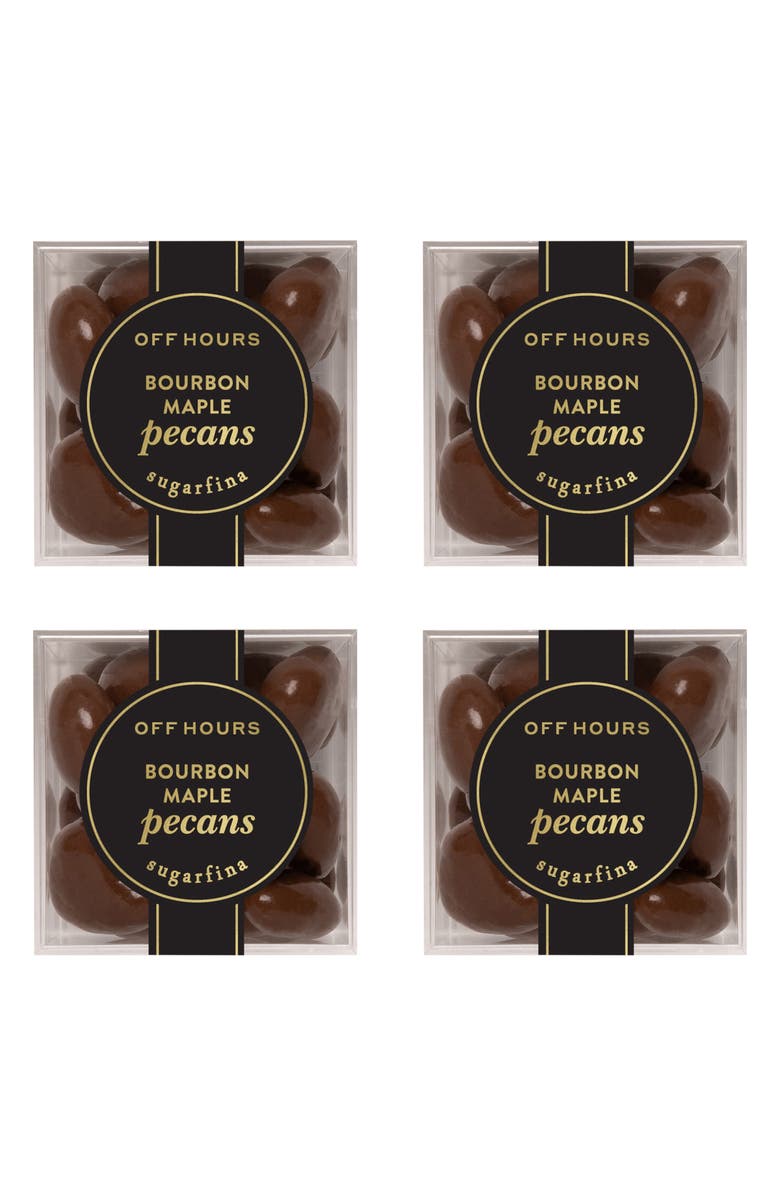 sugarfina Off Hours Set of 4 Bourbon Maple Pecan Candy Cubes, Main, color, Blue