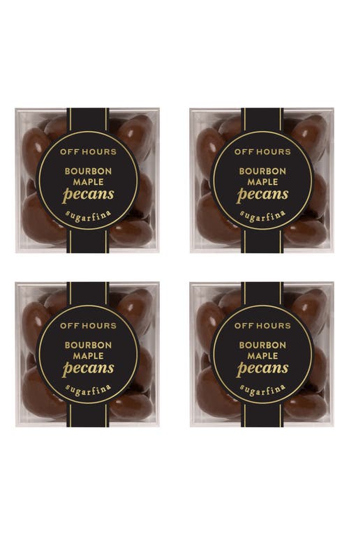 sugarfina Off Hours Set of 4 Bourbon Maple Pecan Candy Cubes in Blue 