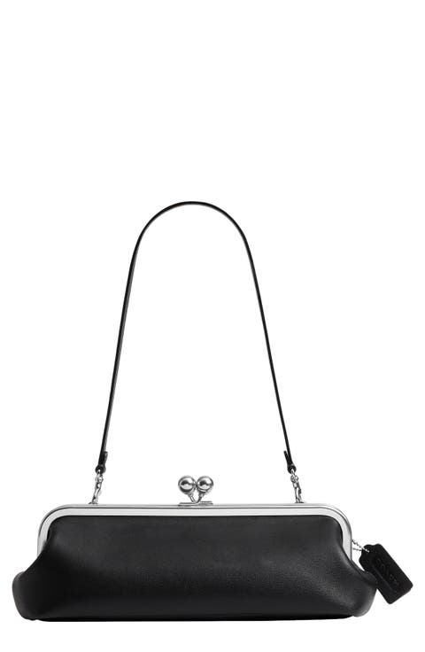 Kisslock Frame 30 Leather Clutch Bag