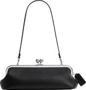 COACH Kisslock Frame 30 Leather Clutch Bag