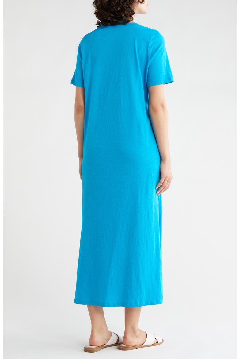 Creneck Organic Cotton Maxi T-Shirt Dress, Alternate, color, OAHU BLUE