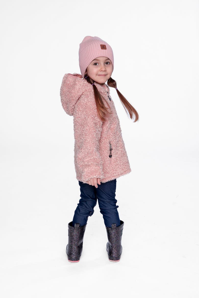 Reversible Hooded Fleece Mid-Season Jacket, Alternate, color, Pink
