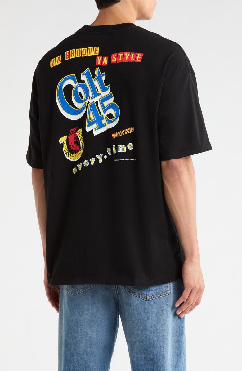 Brixton Colt 45 Everytime Oversized Graphic Cotton T-Shirt, Alternate, color, Black