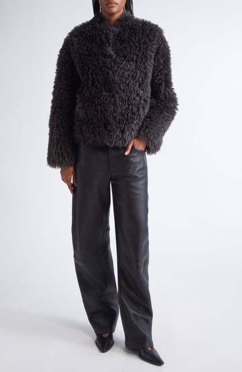 Stand Studio Faux Shearling Jacket In Black