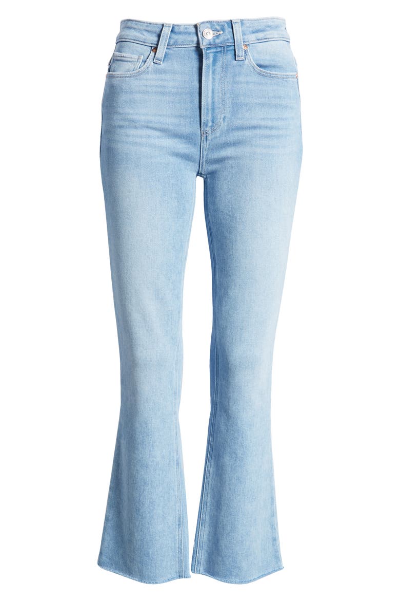 Colette High Waist Raw Hem Crop Flare Jeans, Alternate, color, PARK AVE