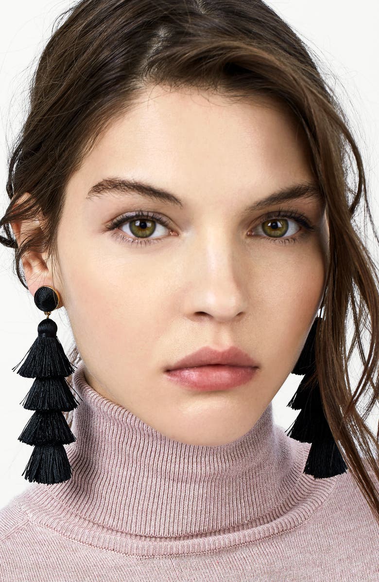 BaubleBar Gabriela Tassel Fringe Earrings, Alternate, color,