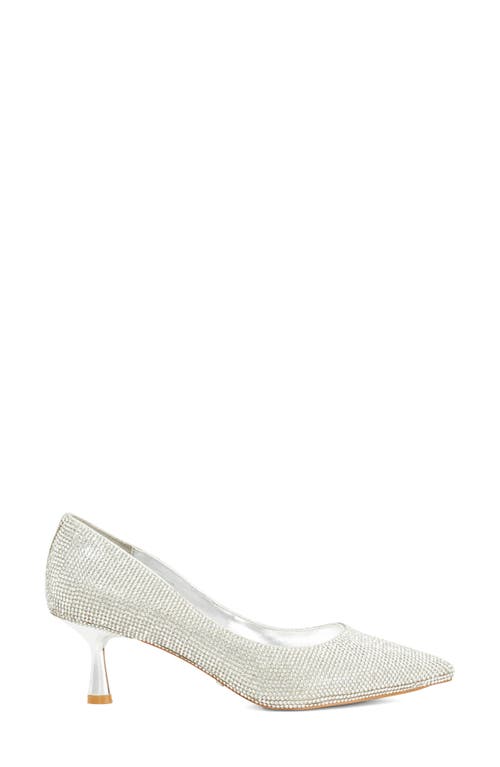 Dune London Bellas Pointed Toe Pump In Silver