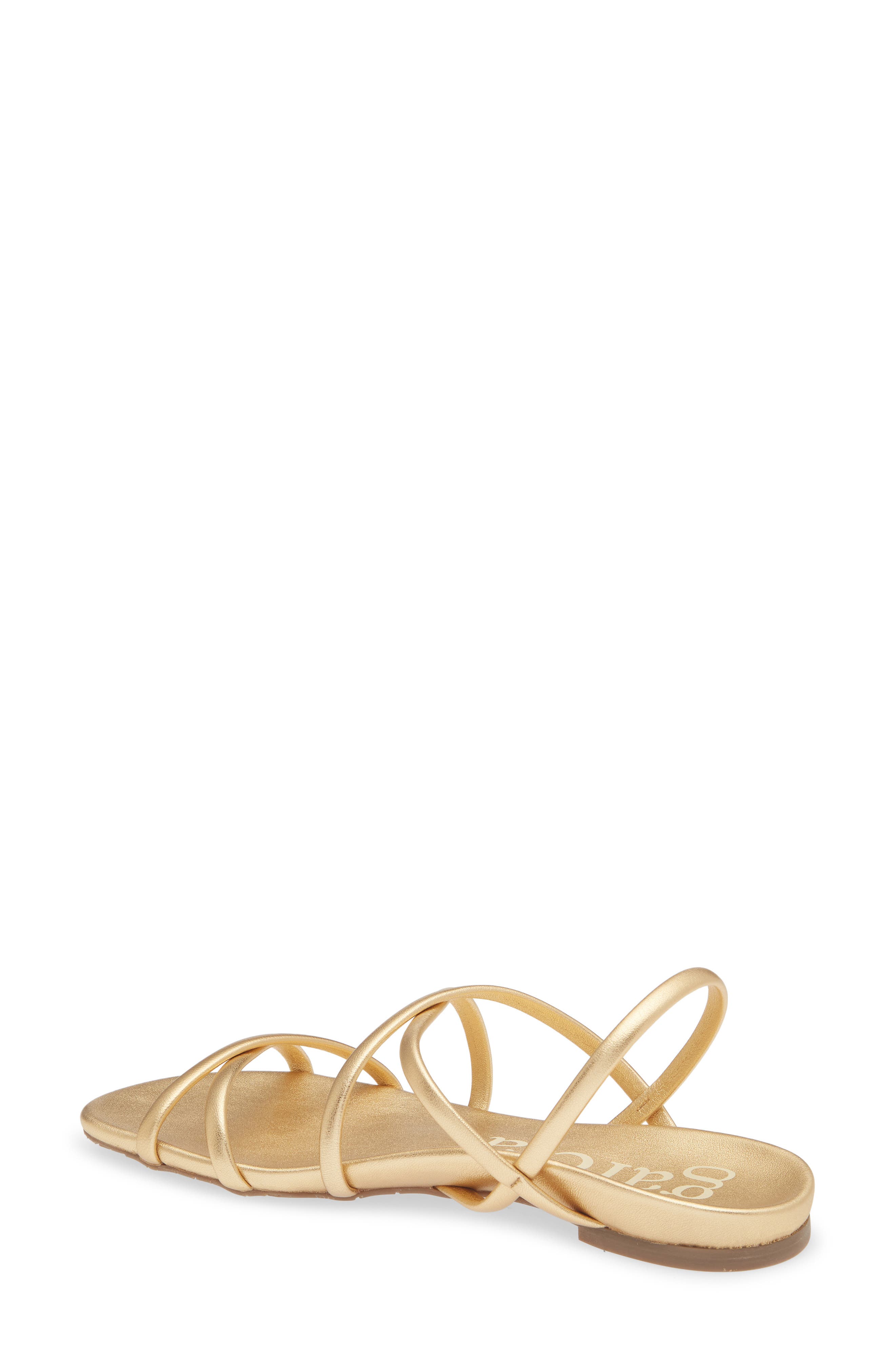 Biddy Strappy Sandal, Alternate, color, GOLD NAPPA
