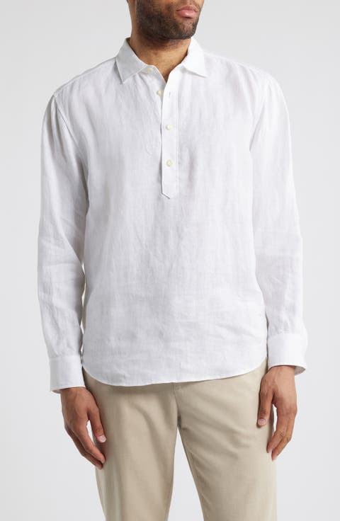 Desert Riviera Linen Half Button Shirt