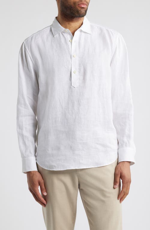 Tommy Bahama Desert Riviera Linen Half Button Shirt In White