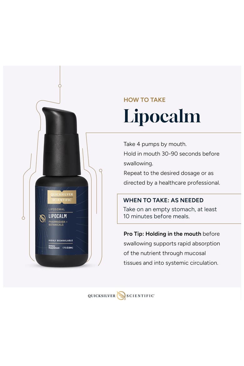 LipoCalm Liposomal PharmaGABA Chamomile Passionflower and Skullcap Supplement, Alternate, color, None
