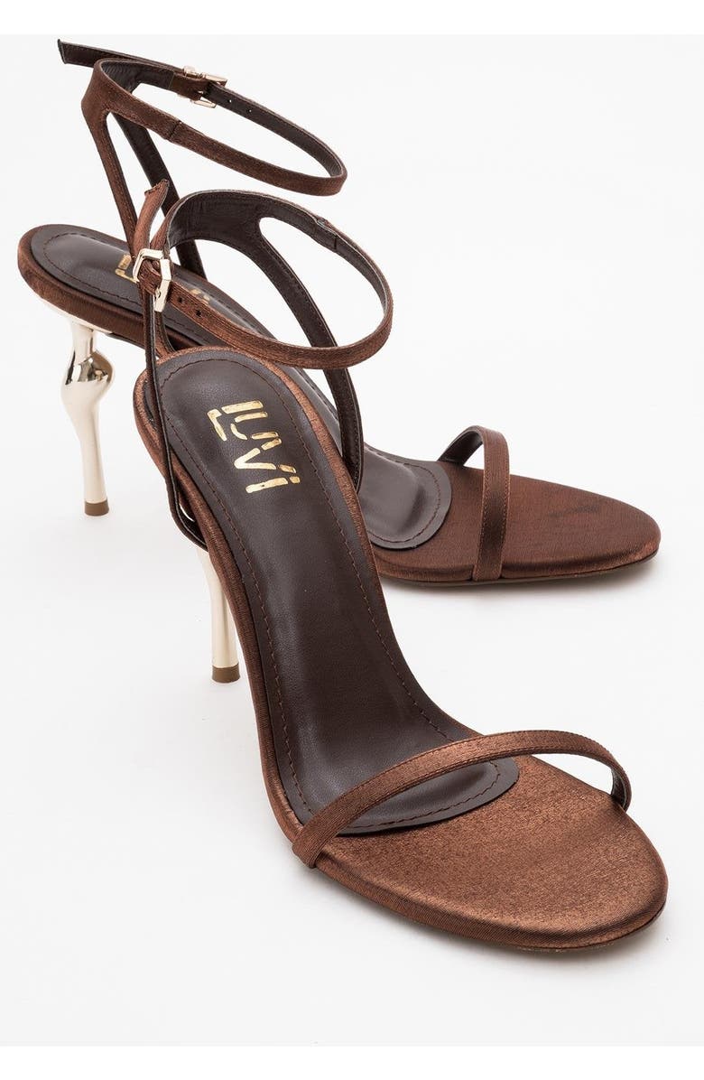 Prologue Shoes Jasmin Ankle Strap Stiletto Sandal, Main, color, Copper