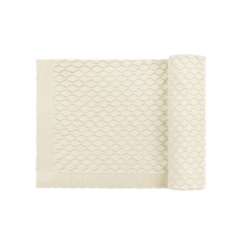 Looms Stitch Collection - Diamond Pointelle Knit Blanket