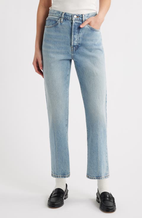 The Vertical High Waist Ankle Relaxed Straight Leg Jeans