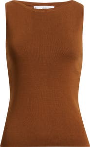 MANGO Suenyo Boat Neck Cotton Blend Top