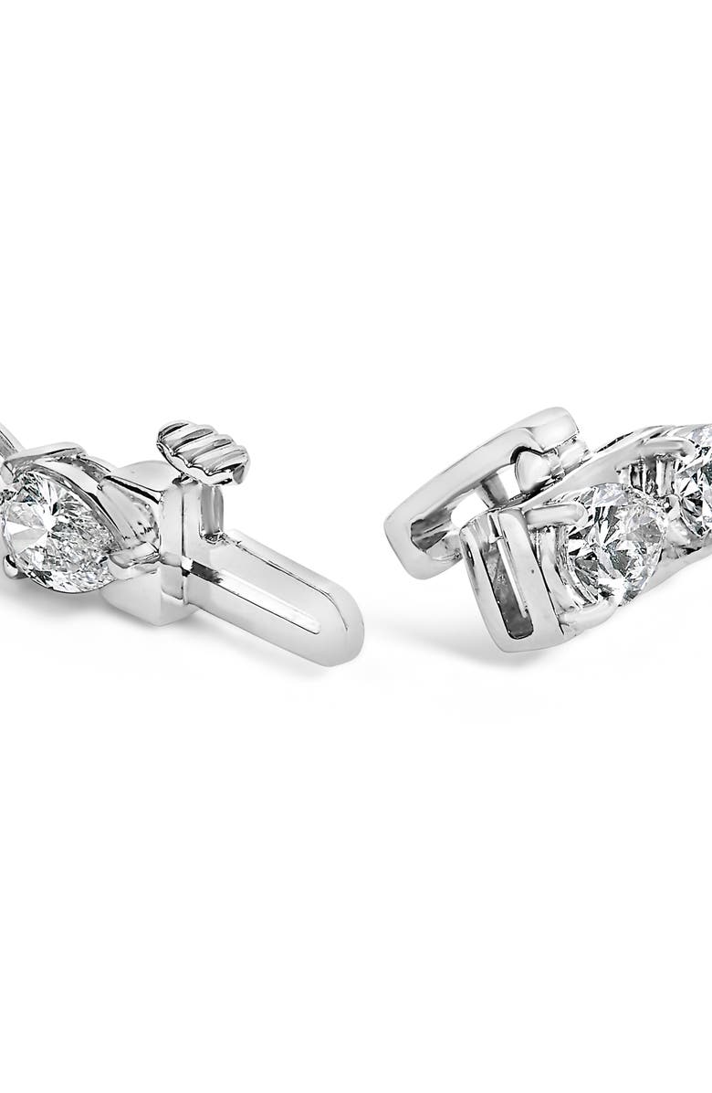 Haus of Brilliance IGI Certified 14K White Gold 8.0 Cttw Pear Cut Lab Grown Diamond Tennis Bracelet, Alternate, color, White Gold