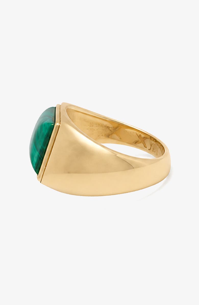 YOJ Malachite Pinki Rng In Gold, Alternate, color, Gold / Green