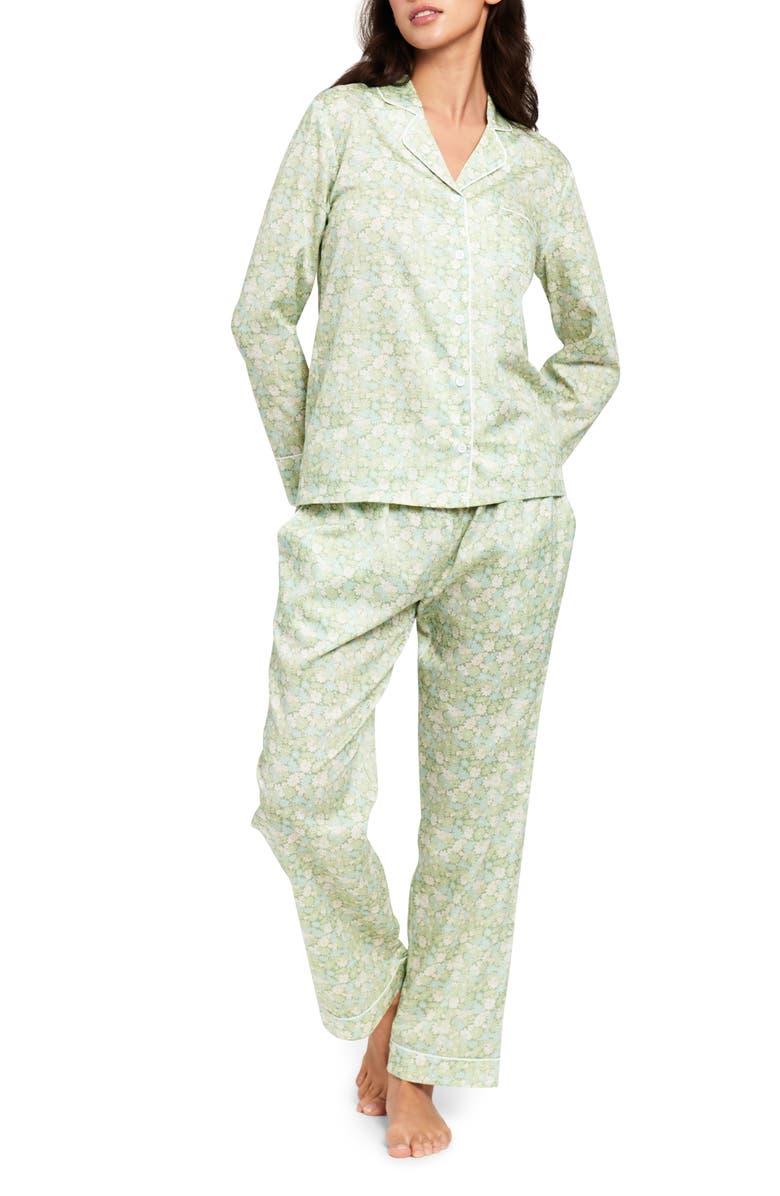 Project REM Peppermint Floral Cotton Sateen Pajamas, Main, color, 