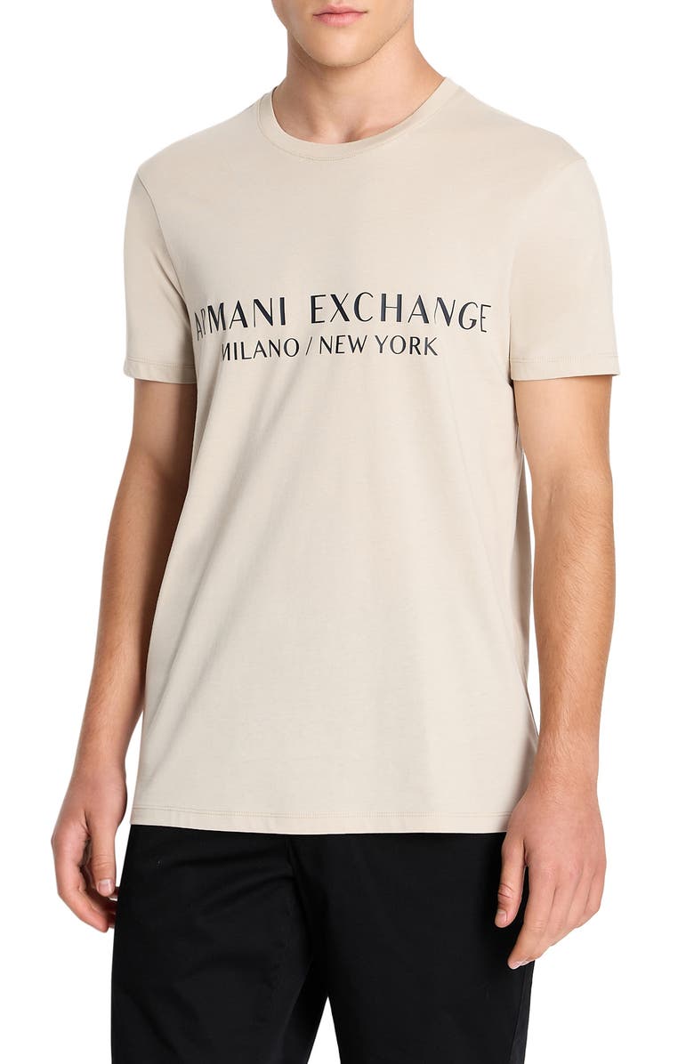 Armani Exchange Milano/New York Logo Cotton Graphic T-Shirt, Main, color,