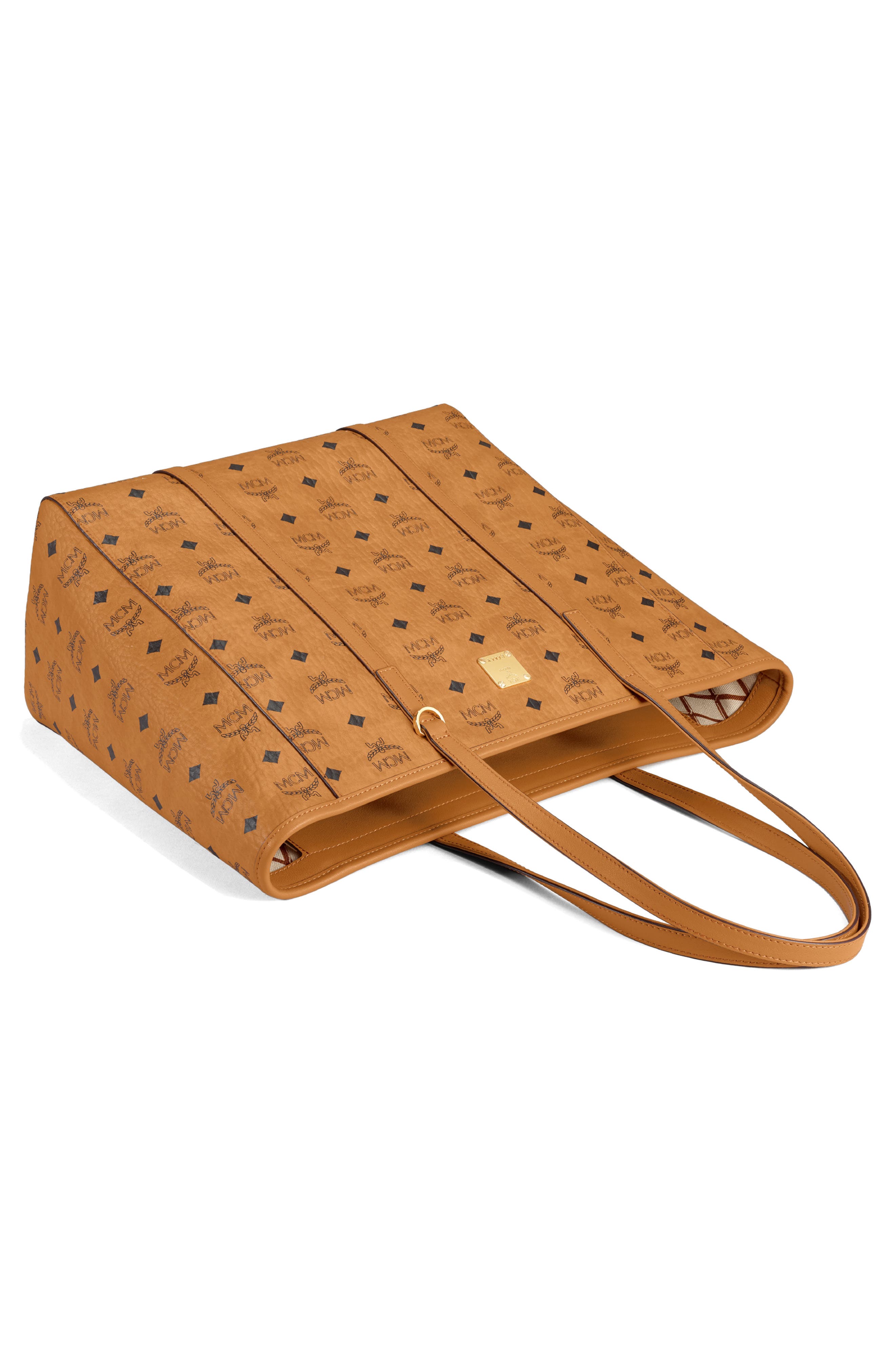Toni Top-Zip Shopper in Visetos, Alternate, color, COGNAC