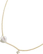 COMPLETEDWORKS Freshwater Pearl & Cubic Zirconia Pendant Necklace