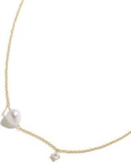 COMPLETEDWORKS Freshwater Pearl & Cubic Zirconia Pendant Necklace