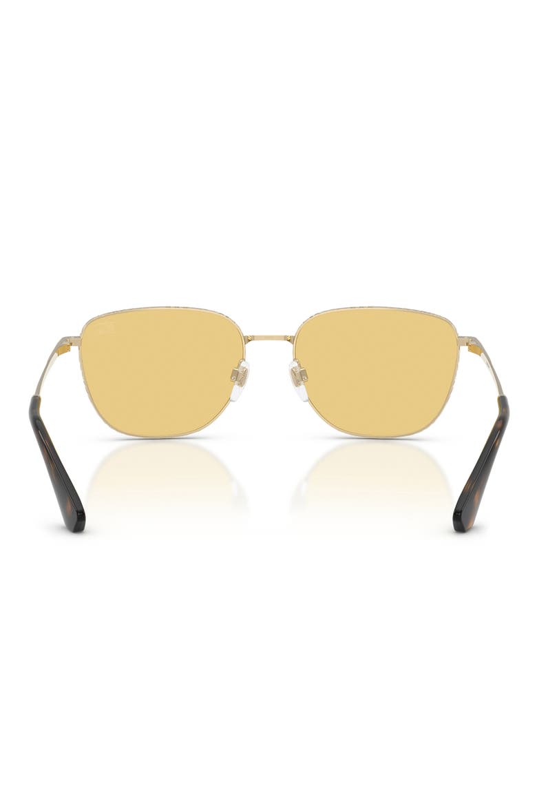 57mm Square Sunglasses, Alternate, color, LIGHT GOLD / YELLOW
