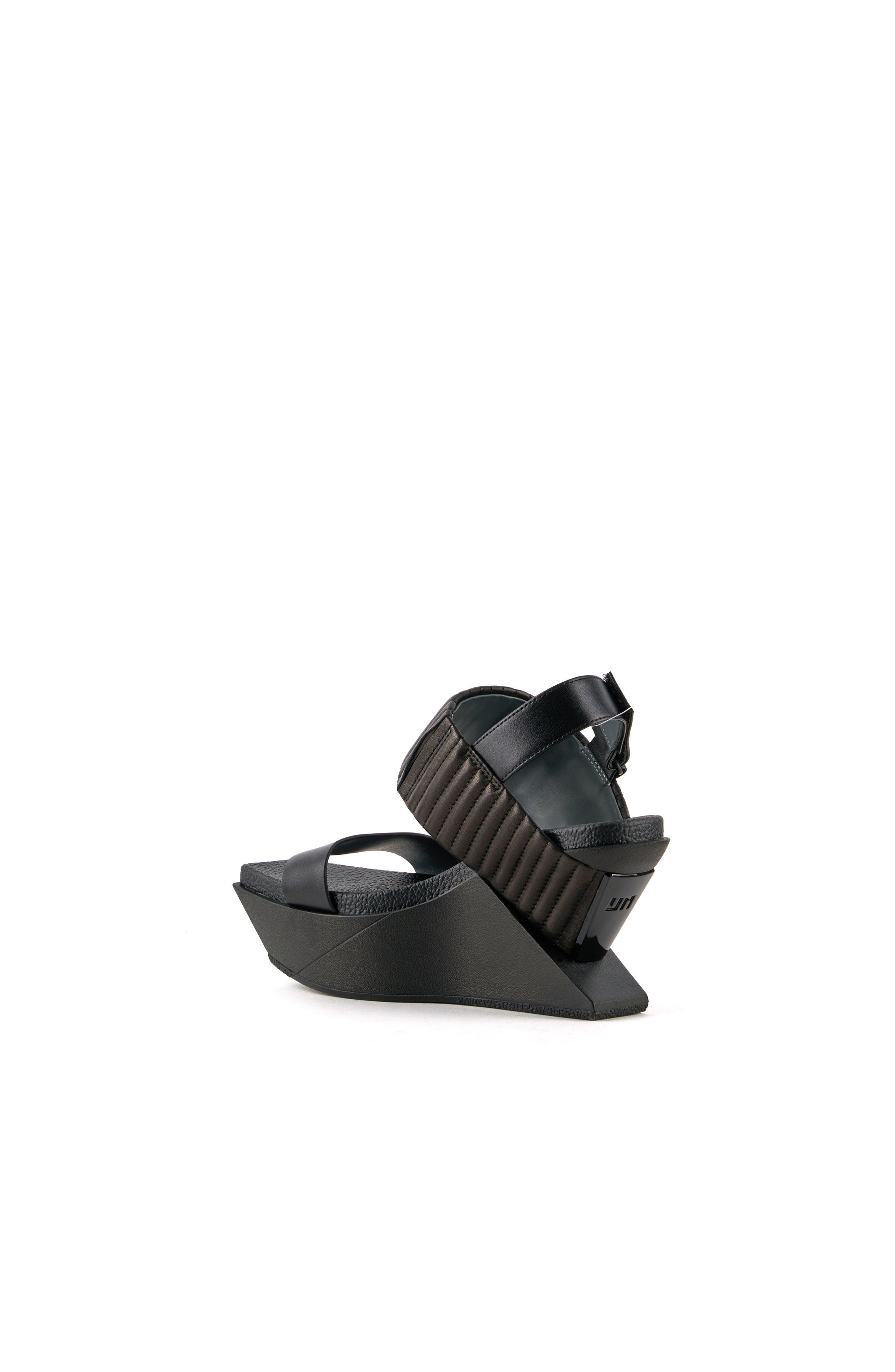 United Nude Delta Wedge Puffier Sandals, Alternate, color, Black