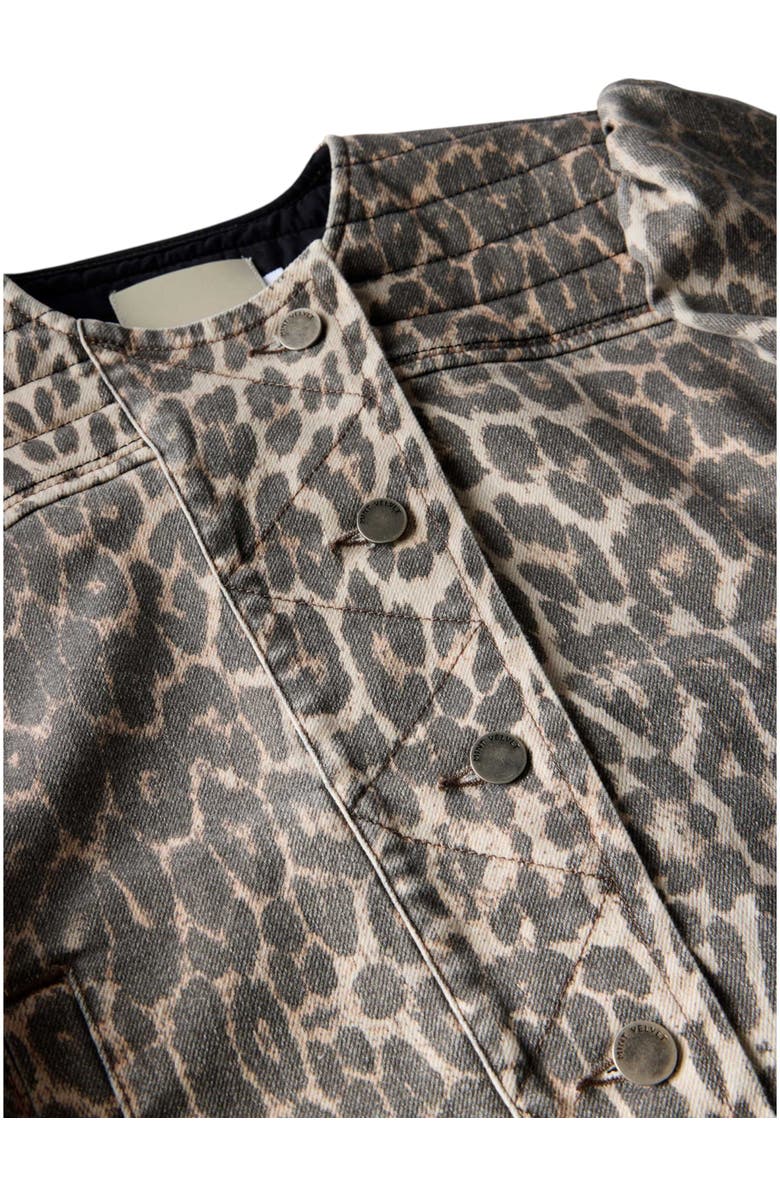 MINT VELVET Leopard Print Denim Jacket, Alternate, color, 