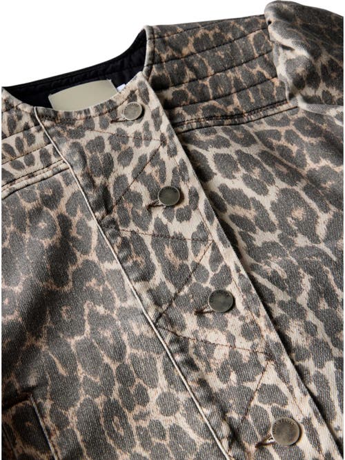 Shop Mint Velvet Leopard Print Denim Jacket