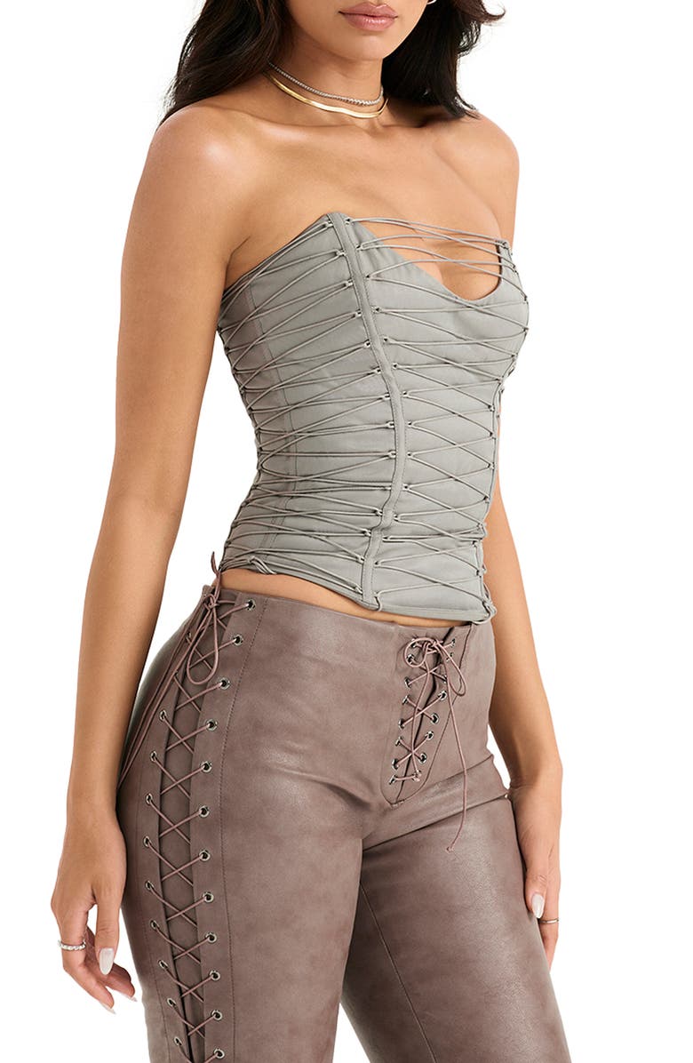 HOUSE OF CB Lace-Up Corset, Alternate, color,