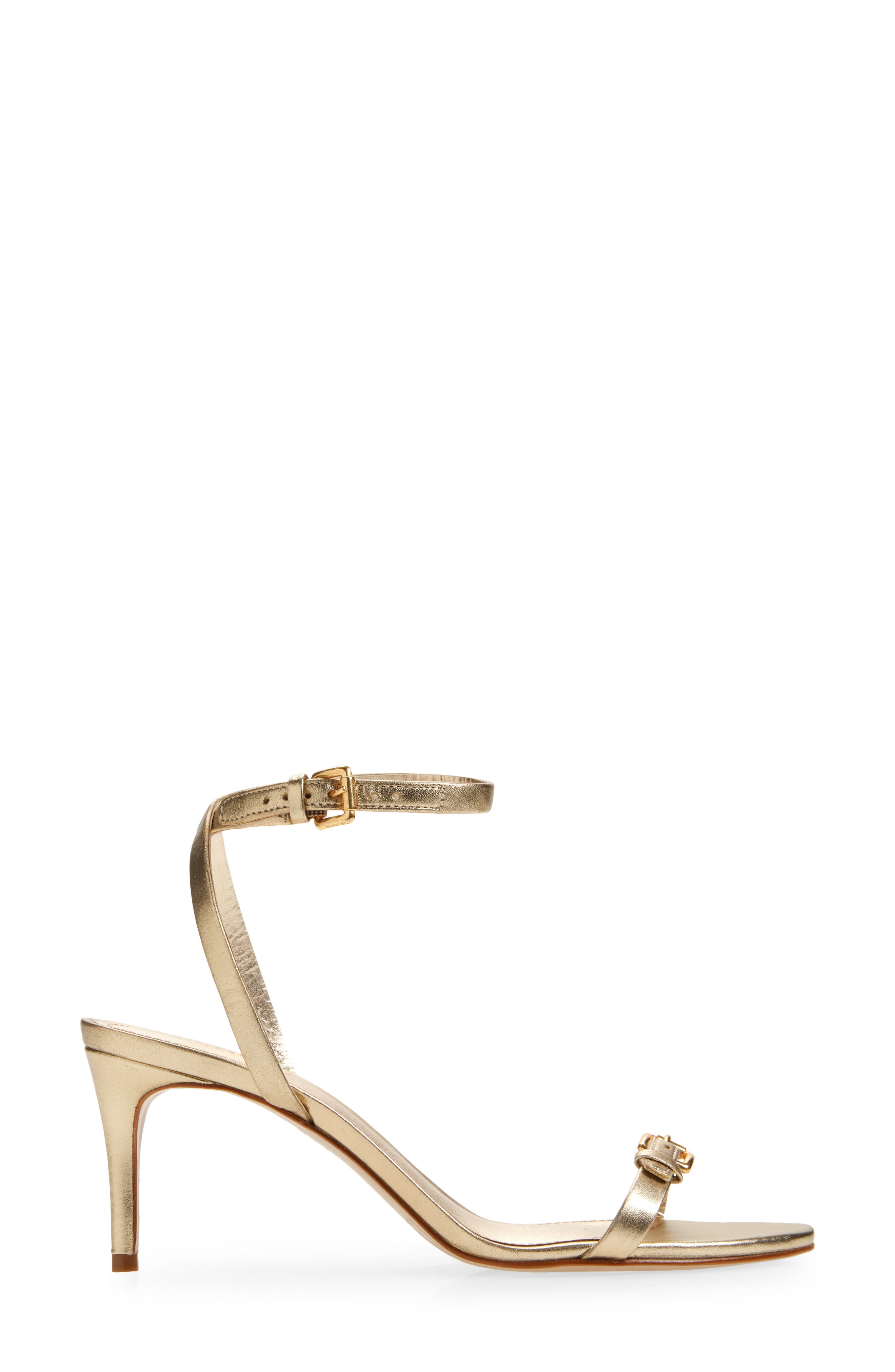 Schutz Aurora Mid Ankle Strap Sandal, Alternate, color, Platina