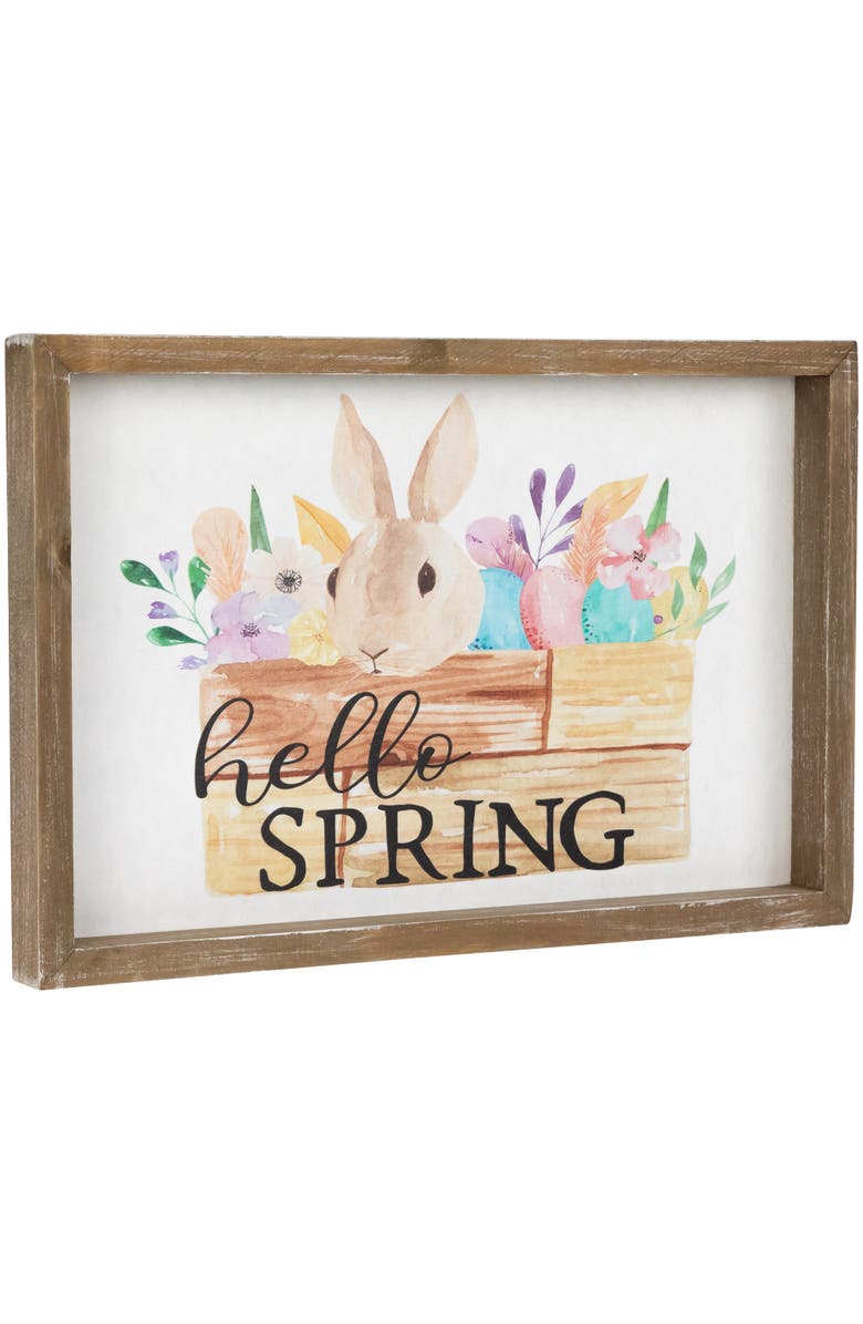 Northlight Hello Spring Easter Bunny Wall Sign - 11.75", Alternate, color, Multi