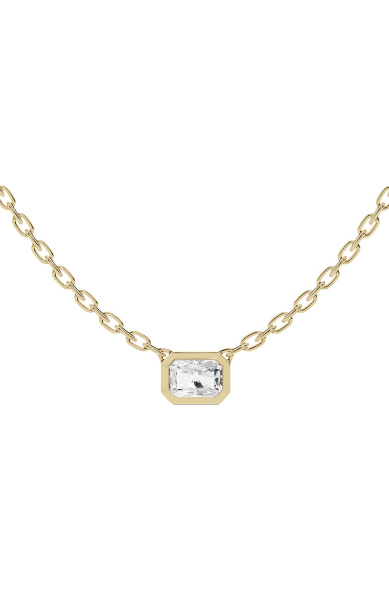 Jennifer Fisher 18K Gold Radiant Sol Lab Created Diamond Pendant Necklace, Main, color, D0.5ct - 18K Yellow Gold