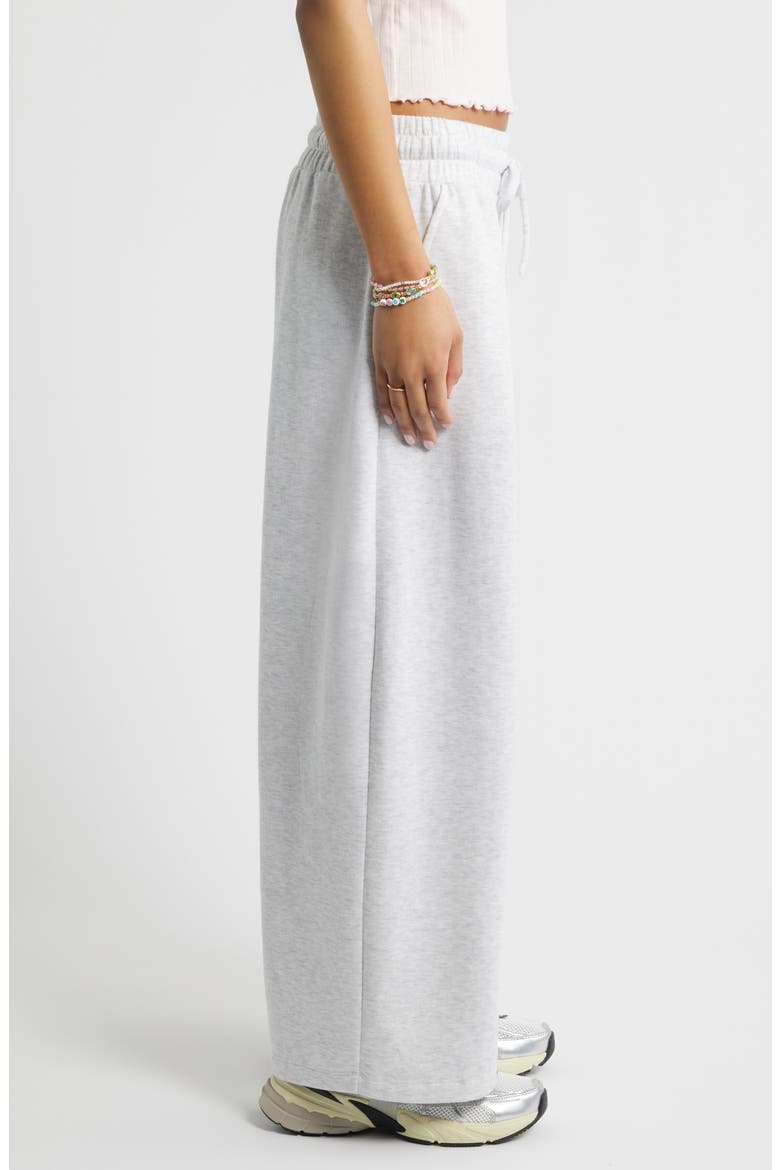 Barrel Leg Fleece Sweatpants, Alternate, color, GREY FOG HEATHER