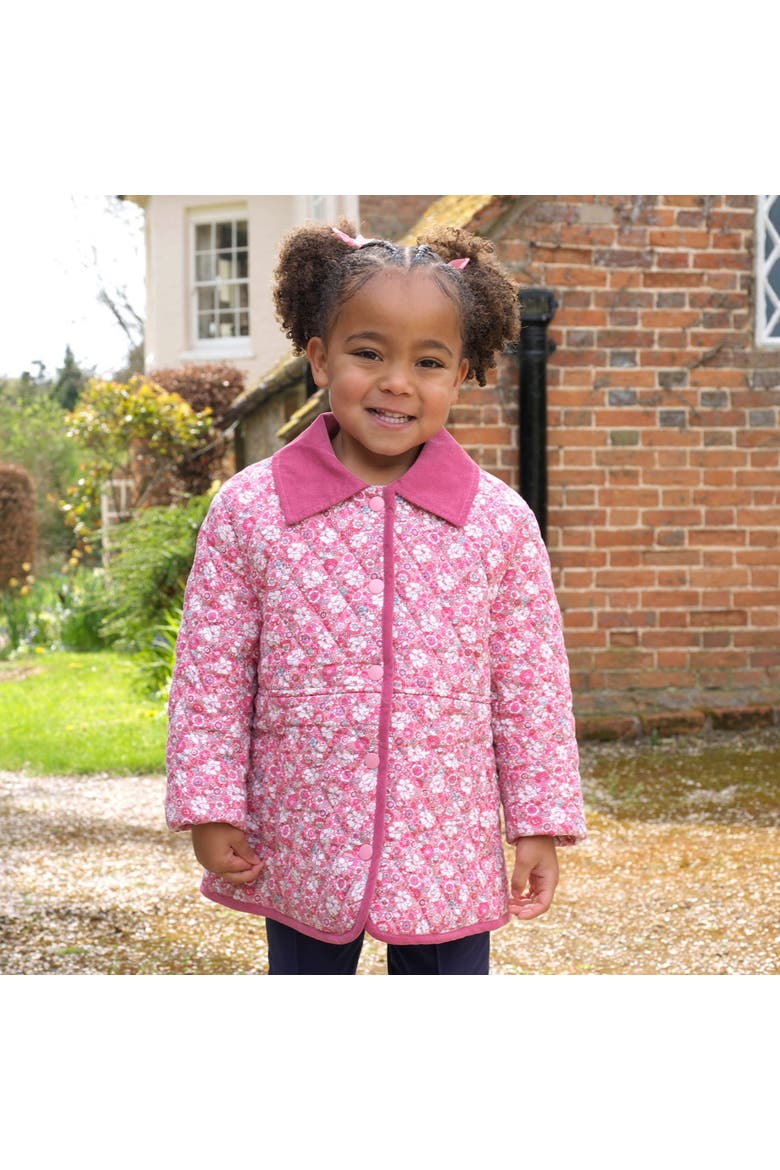English Garden Quilted Jacket, Alternate, color, Pink