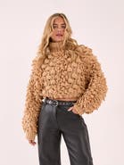 NASTY GAL High Neck Cropped Sweater