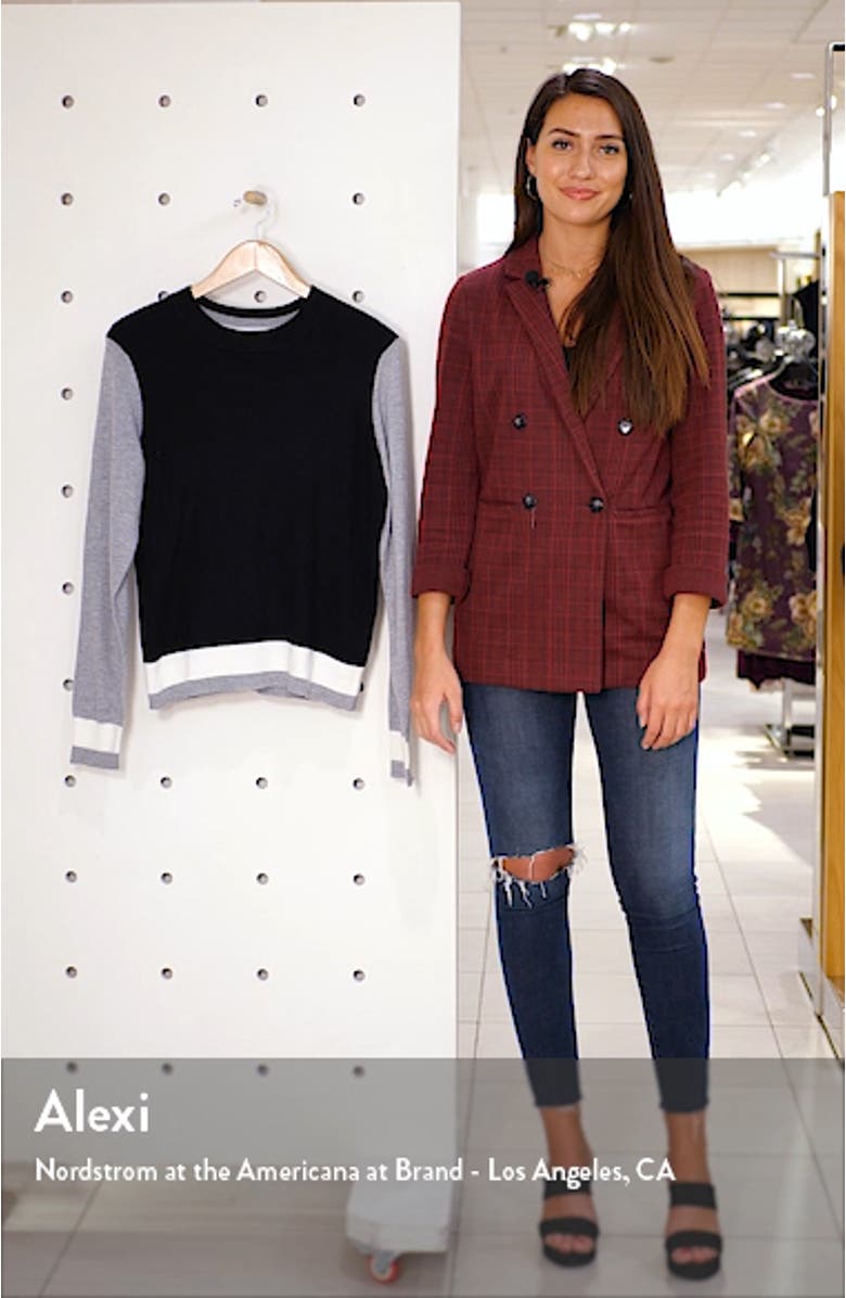 Colorblock Cotton Blend Sweater, sales video thumbnail