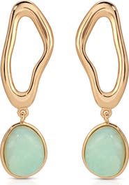 Ettika Organic Wave Semiprecious Stone Earrings